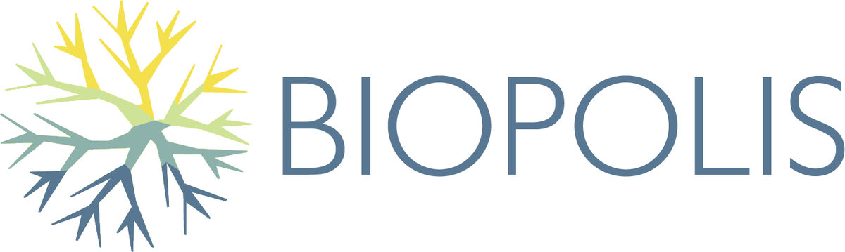 Логото на BIOPOLIS — Centre of Excellence в областта на екологичната биология и агробиоразнообразието